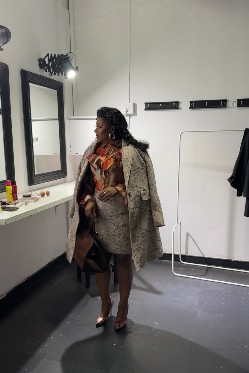 The Marble Majesty Skirt & Coat Set