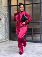 Burgundy Pants Set
