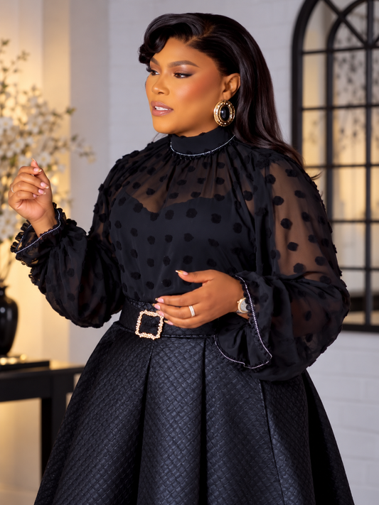 The Majestic Black Skirt Set