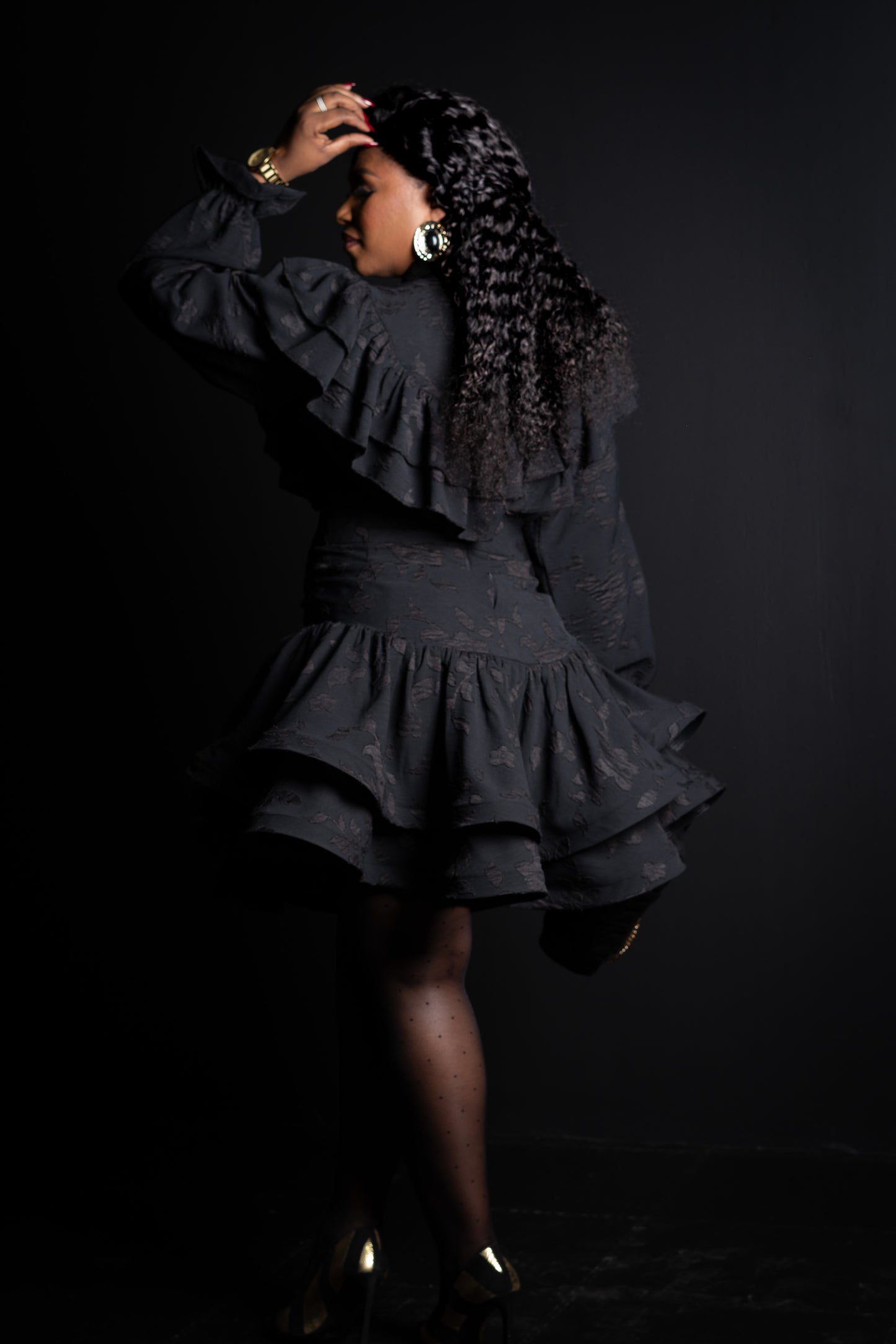 Black Opulence Skirt Set